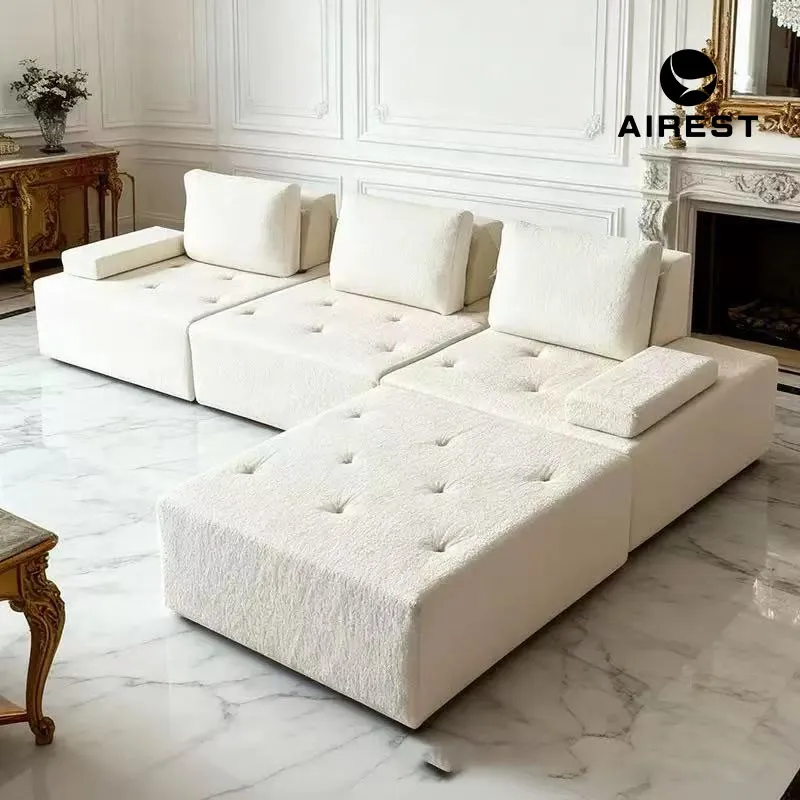 Italian Minimalist L-Shaped Corner Sofa in a Box